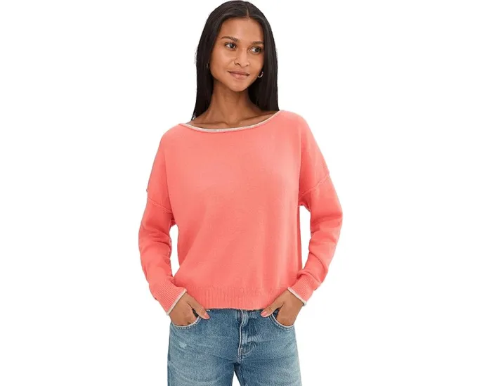 Свободный свитер See Me с лодочкой и контрастной отделкой Free People