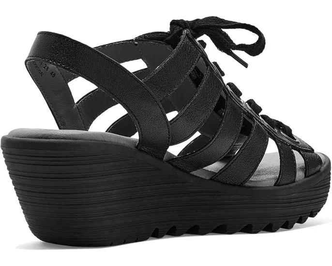 Сандалии FLY LONDON Litu469fly на танкетке с переплетением ремешков из натуральной кожи