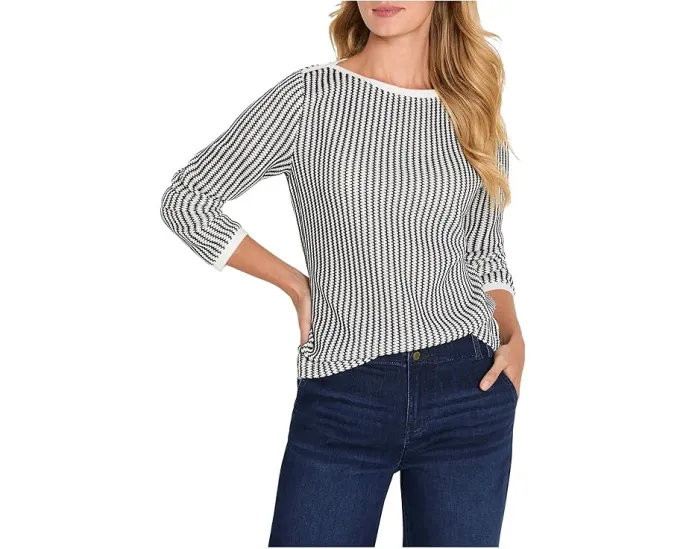 Топ NIC+ZOE с зигзагообразным узором и эффектом ряби