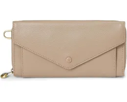 Большой кошелек HOBO Goldie Large Wallet из тисненой кожи с карабином