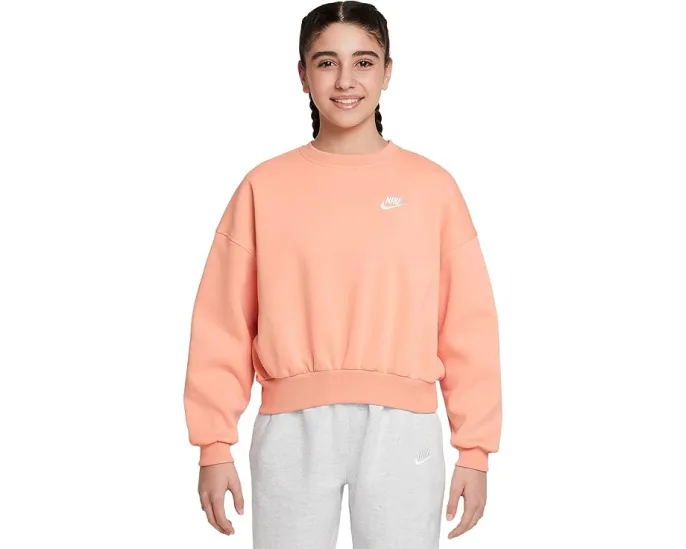 Свободный худи Nike Kids Club Fleece Boxy с круглым вырезом