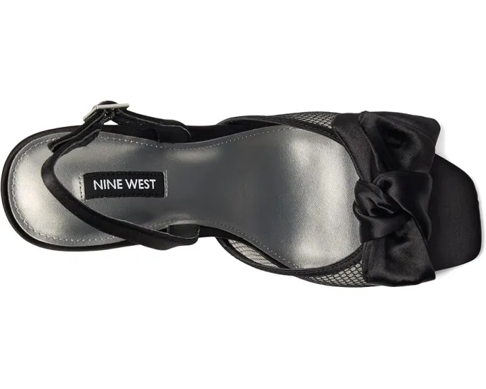 Босоножки Gergia на шпильке с бантом и квадратным мыском Nine West