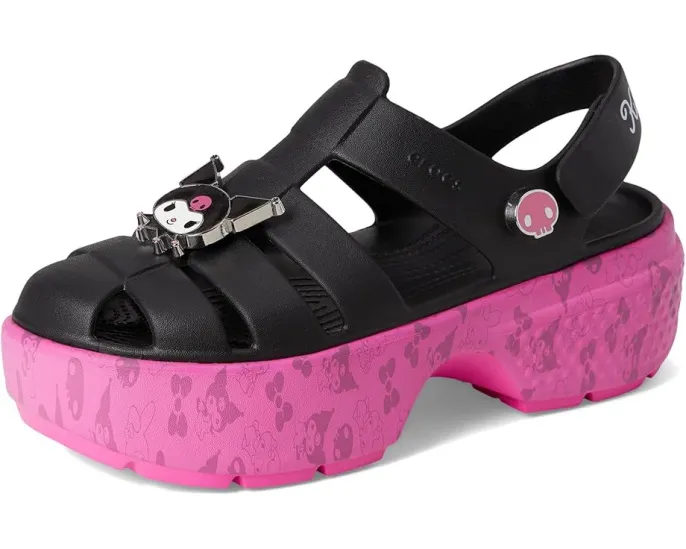 Сандалии Crocs Sanrio My Melody / Kuromi Stomp Sandal с платформой