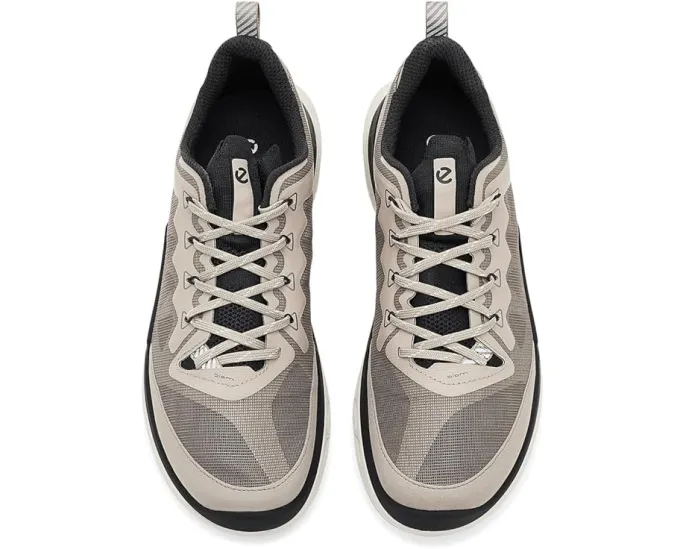 ECCO Biom 720 Breathru Lace-Up бежевые кроссовки из кожи для лета