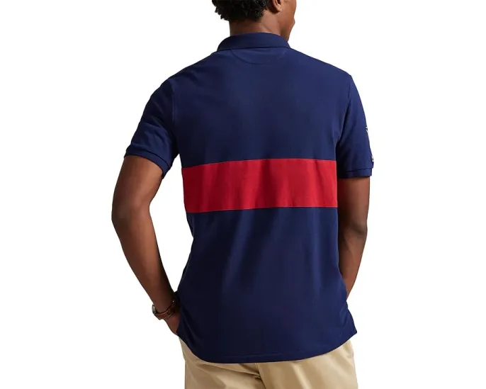 Классическое поло Polo Ralph Lauren с сеткой и вышитым гербом