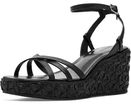 Босоножки Bernardo Cairo на платформе с плетением из рафии