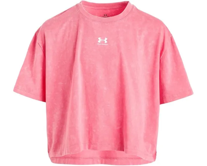 Футболка Under Armour Kids Rival Wash с коротким рукавом из хлопка