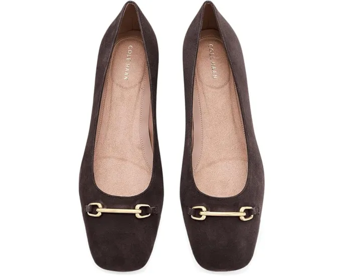 Cole Haan балетки Go-to Verley Horsebit из черной кожи