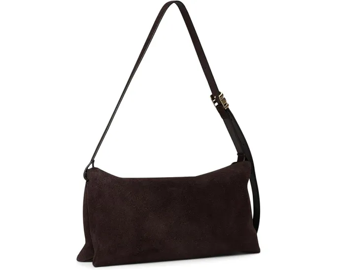 Ведомая сумка Madewell Suede Date Night Party Shoulder из замши с магнитной застежкой