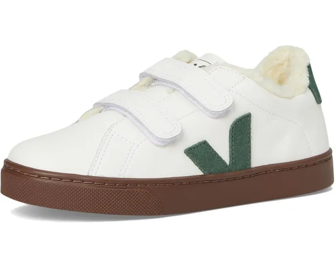 Детские кроссовки VEJA Small Esplar с кожаным верхом и застежкой на липучке