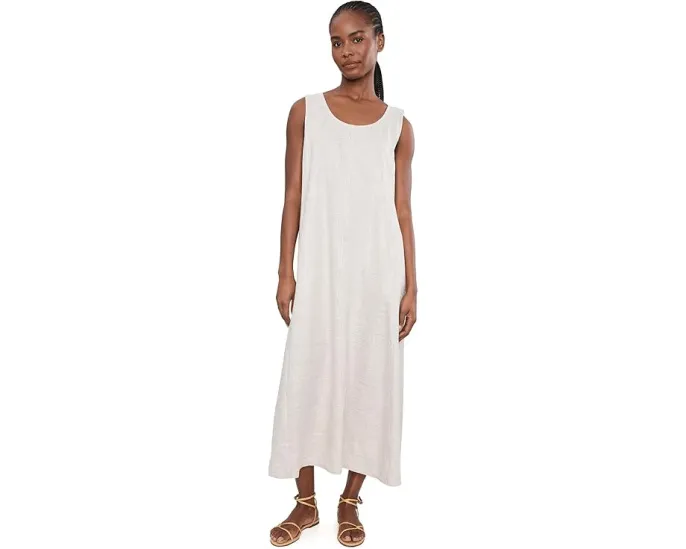 Платье поло с воротником хомут из органического льна Eileen Fisher