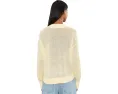 Льняной пуловер Arline с V-образным вырезом Madewell цвет Sheer Pineapple