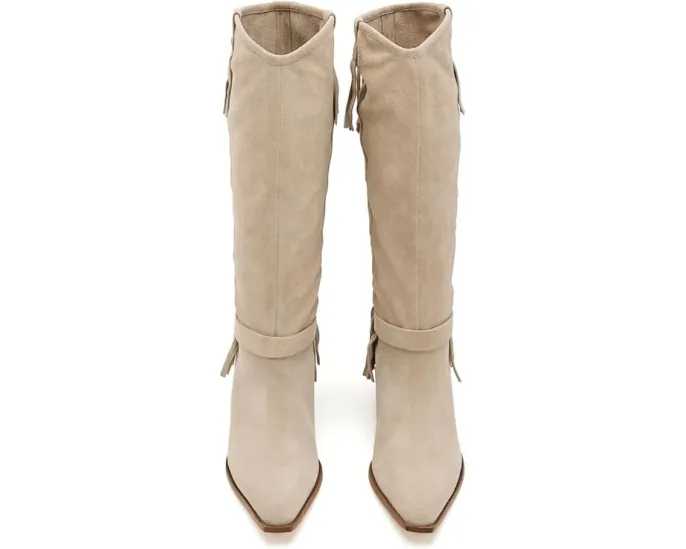 Ковбойские сапоги Free People Faith Fringe Western с бахромой и замшевым верхом