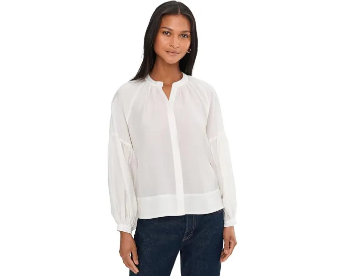 Топ Madewell Germaine с V-образным вырезом и рубашечным кроем