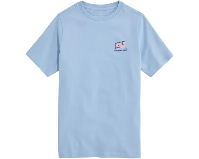 Детская футболка Vineyard Vines Kids с короткими рукавами и пиксельным китом
