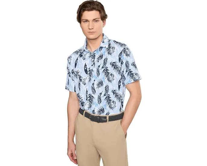 Polo Black Clover Hidden Clover с технологией Dry Tech и рисунком пальмовых листьев
