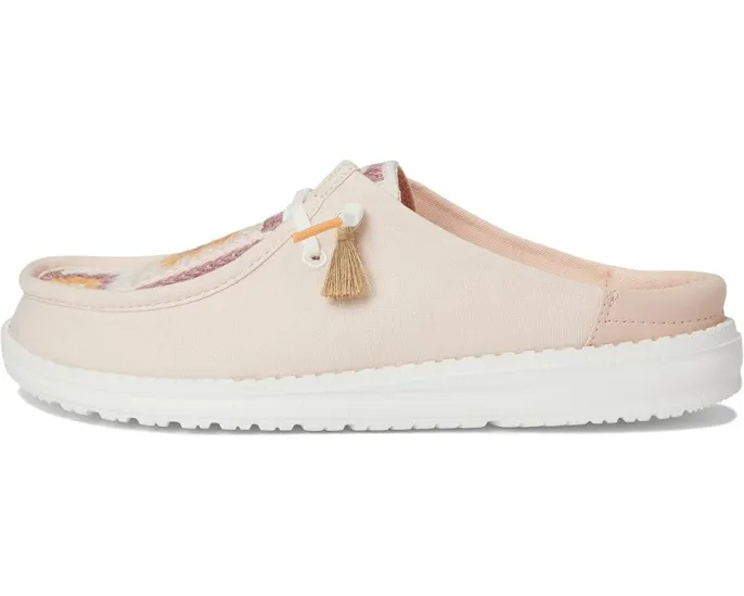 Слипоны Hey Dude Wendy Slip Cottage Crochet с вышитым верхом и стелькой из EVA