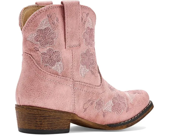 Детские ковбойские сапоги Blossom с цветочной вышивкой и острым носком