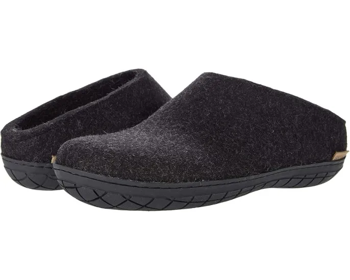 Войлочные тапочки Glerups Wool Slip-On с резиновой подошвой и влагоотводящим эффектом