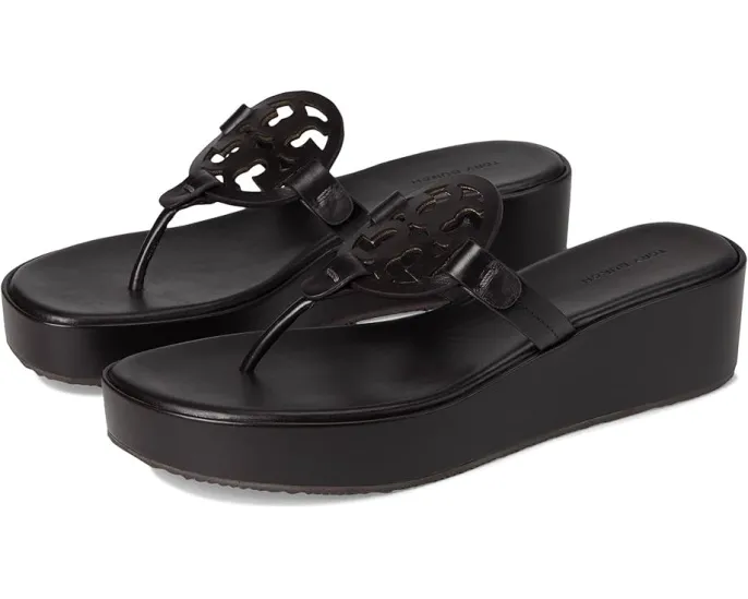 Босоножки Tory Burch Miller Wedge 25Mm на платформе с кожаным верхом