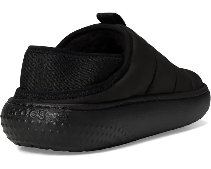 Crocs Classic Puff Moc детские утепленные клоги с искусственным мехом
