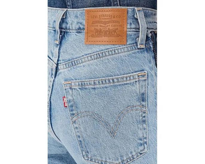 Джинсы Ribcage Ankle Deconstructed от Levi's® Premium с высокой посадкой и прямыми штанинами
