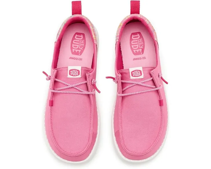 Hey Dude Kids Wally Funk Prep Plaid слипоны в клетку с эластичной шнуровкой