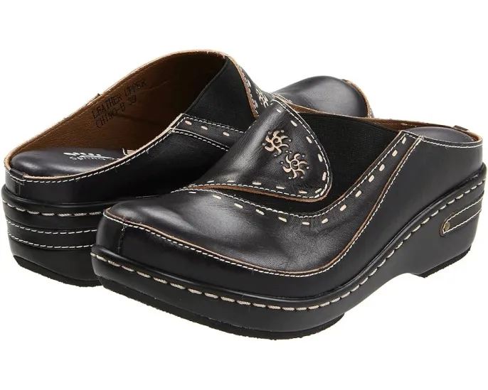 Клоги L'Artiste by Spring Step Chino с ручной росписью и цветочным узором