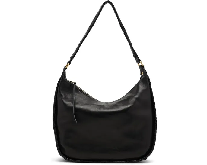 Сумка через плечо HOBO Mia Crescent Large Hobo черная