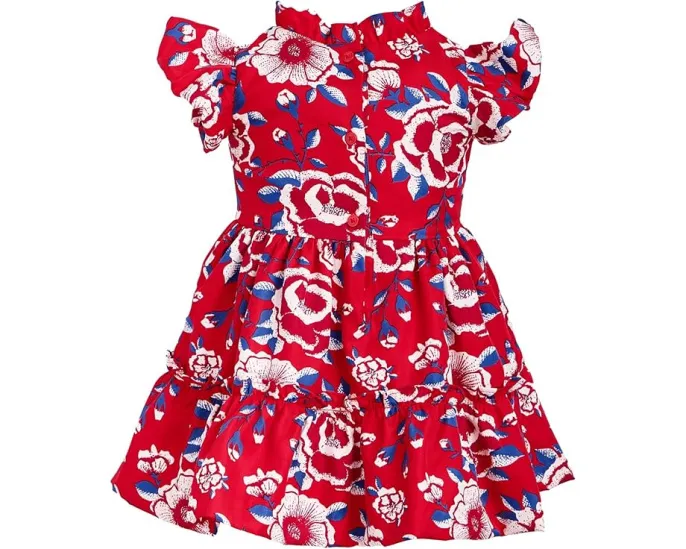 Платье Janie and Jack с цветочным принтом и рукавами-фонариками