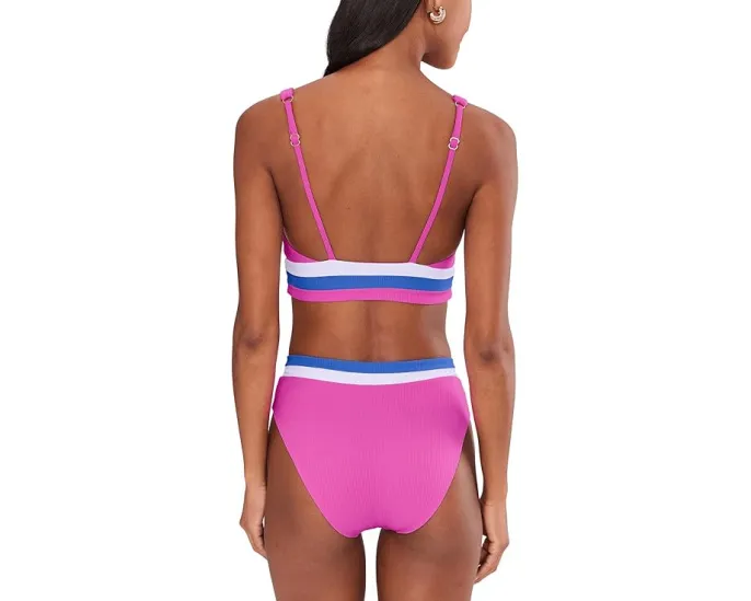 Спортивный топ BECCA Coast Line Rib Rory с контрастными вставками и съемными чашками