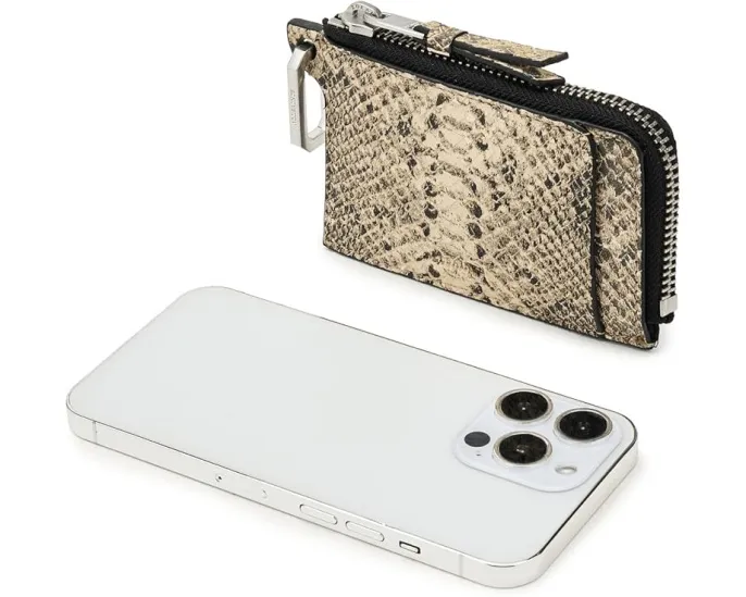 Кошелек AllSaints Remy Snake с шестигранным кольцом и тиснением под змею