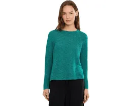 Свитер Eileen Fisher с круглой горловиной из смеси органического льна и хлопка