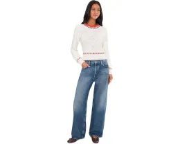 Облегающий кардиган Tilly Free People с ажурной вязкой и длинными рукавами