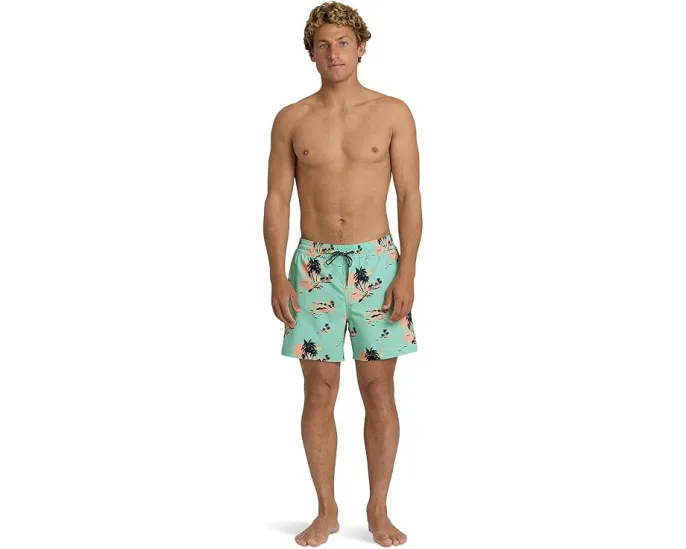 Пляжные шорты Billabong Lineup LB с тропическим принтом и завязками