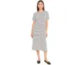 Eileen Fisher полосатое платье миди из органического хлопка