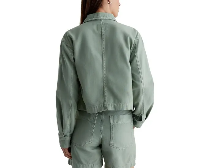 Укороченная рубашка-куртка Valleta Utility Shirt Jacket от AG Jeans с накладными карманами