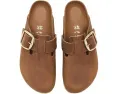 Клоги Birkenstock Boston Big Buckle из гладкой кожи с анатомической стелькой