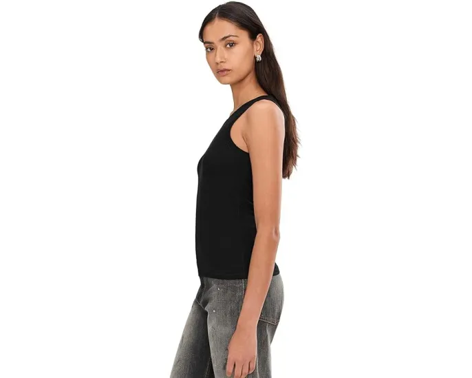 Топ AllSaints Rina с высоким вырезом и ребристой структурой