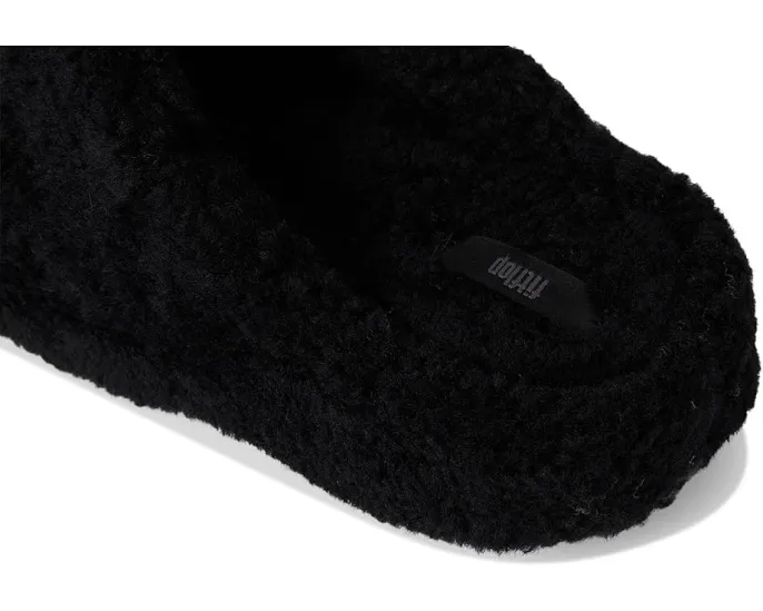 Тапочки-клоги Shuv Curly-Shearling из овчины с подошвой Microwobbleboard FitFlop