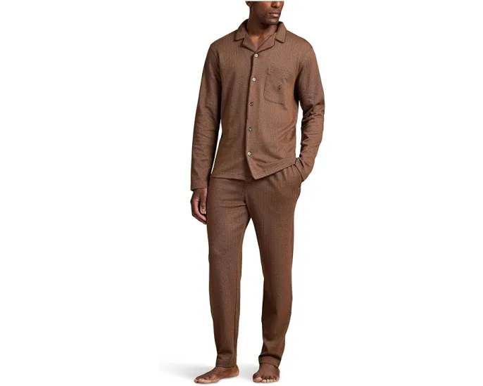 Пижамная рубашка Polo Ralph Lauren с длинным рукавом в ёлочку