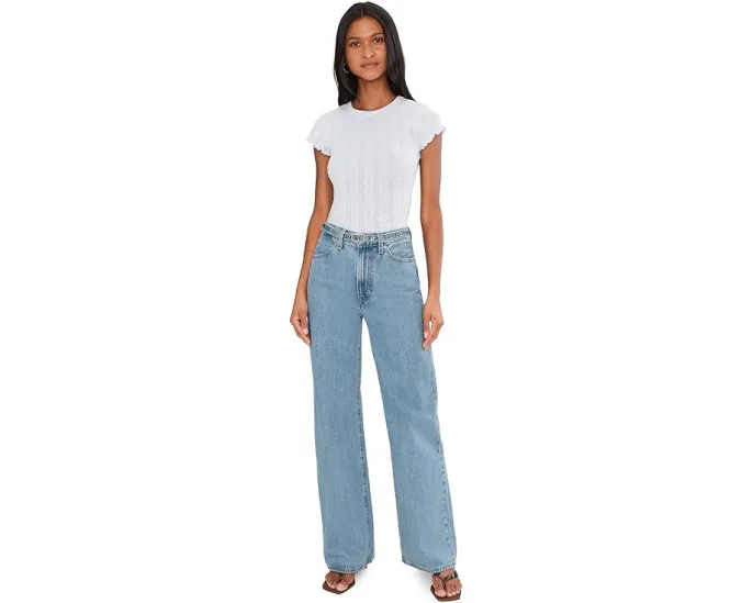 Джинсы Levi's® Premium Ribcage Wide Leg Belted с высокой посадкой и широкими штанинами