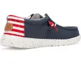 Hey Dude Kids Слипоны Wally Americana с хлопковым верхом и подошвой ЭВА в патриотичном стиле