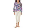 Блуза Lilly Pulitzer Lourdes с длинными рукавами и V-образным вырезом