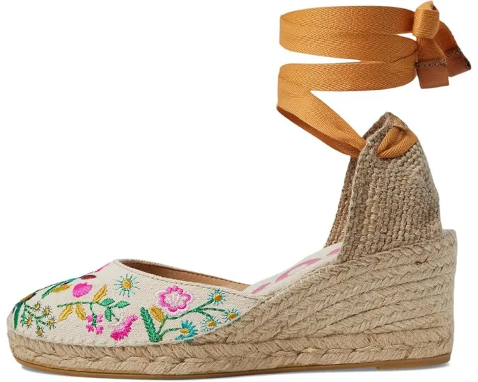 Эспадрильи Toni Pons Castell с цветочными акцентами и шнуровкой