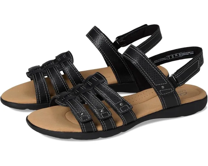 Сандалии Clarks Elizabelle Kay из мягкой кожи на липучке