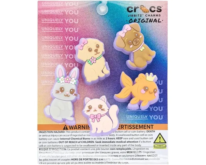 Набор украшений Jibbitz Holiday Packs для обуви Crocs с разноцветными шармами