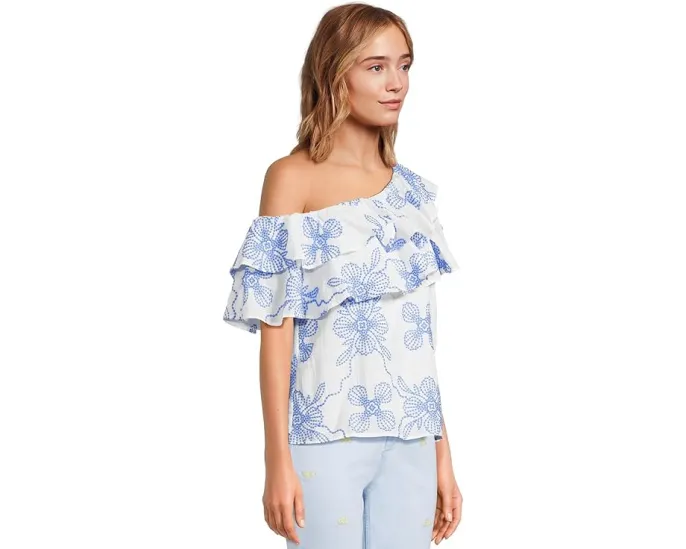 Топ Trixie с одним плечом и ярусными рюшами