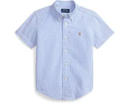 Polo Ralph Lauren Kids Полосатая рубашка из хлопкового пике для малышей и детей