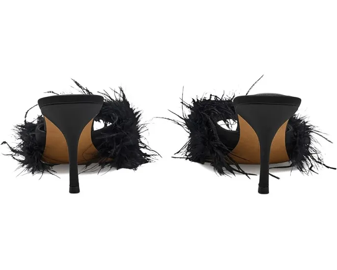Сандалии-мюли Vince Camuto Paelly на высоком каблуке с перьями